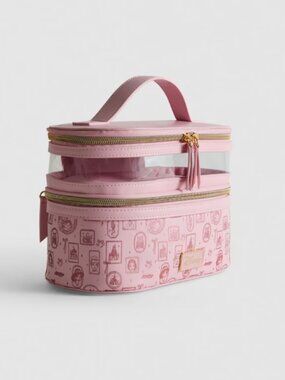 Disney Princess Vanity Case Makeup Case Travel Bag Pink Gold